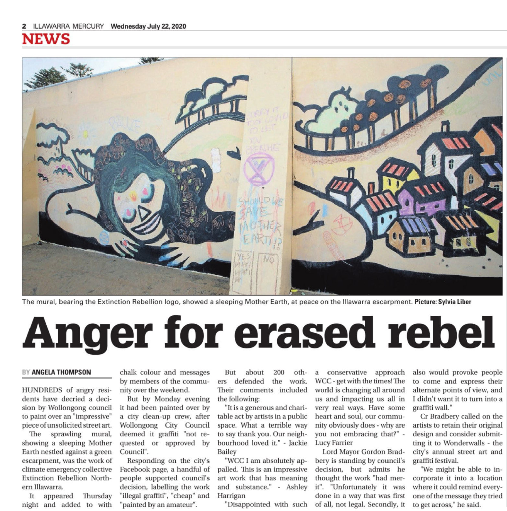 22 JUL 2020 Abger over erasing Street Art On Pool Wall