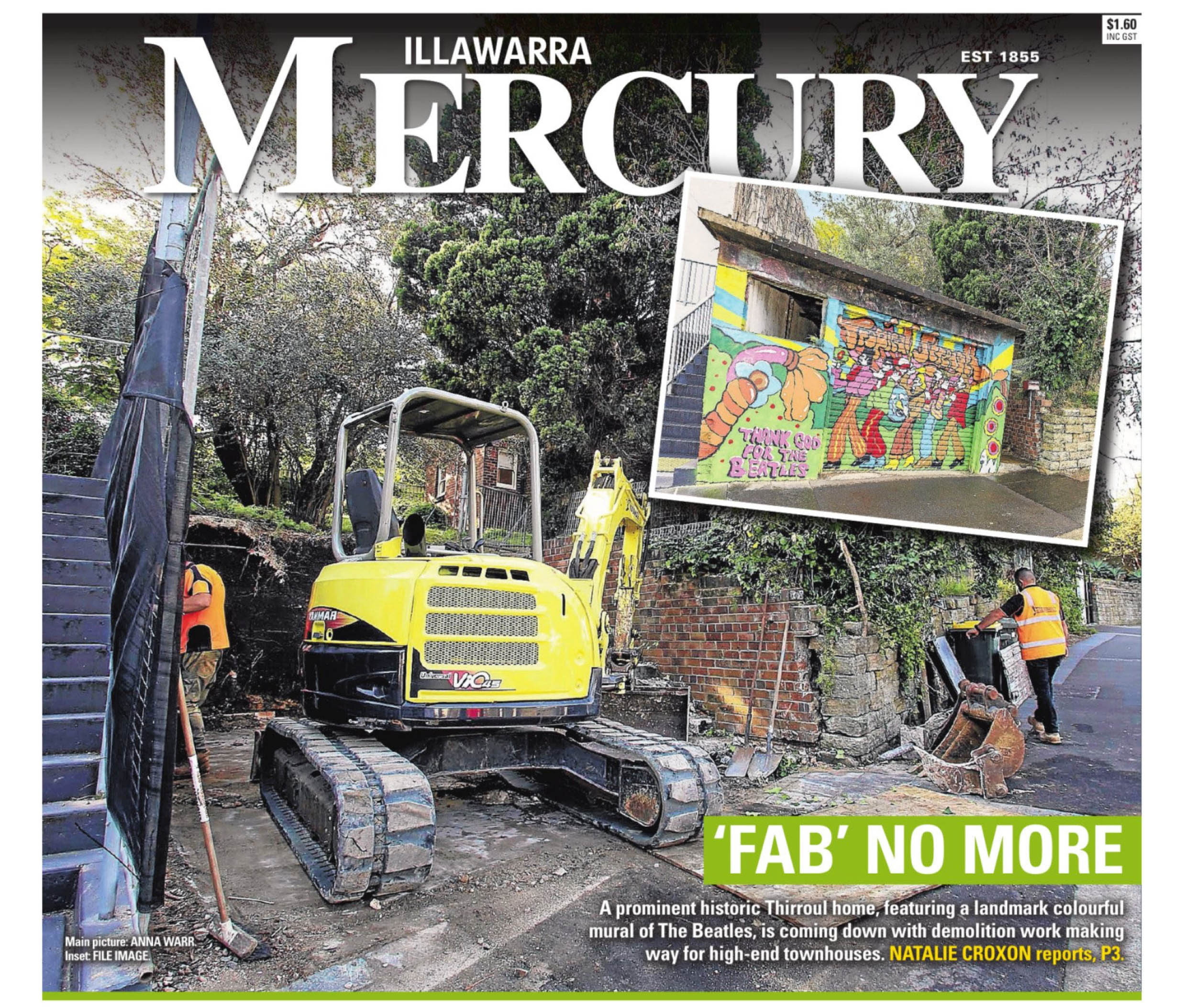 27 APR 2021 Merc Font Page Gabled Demolition