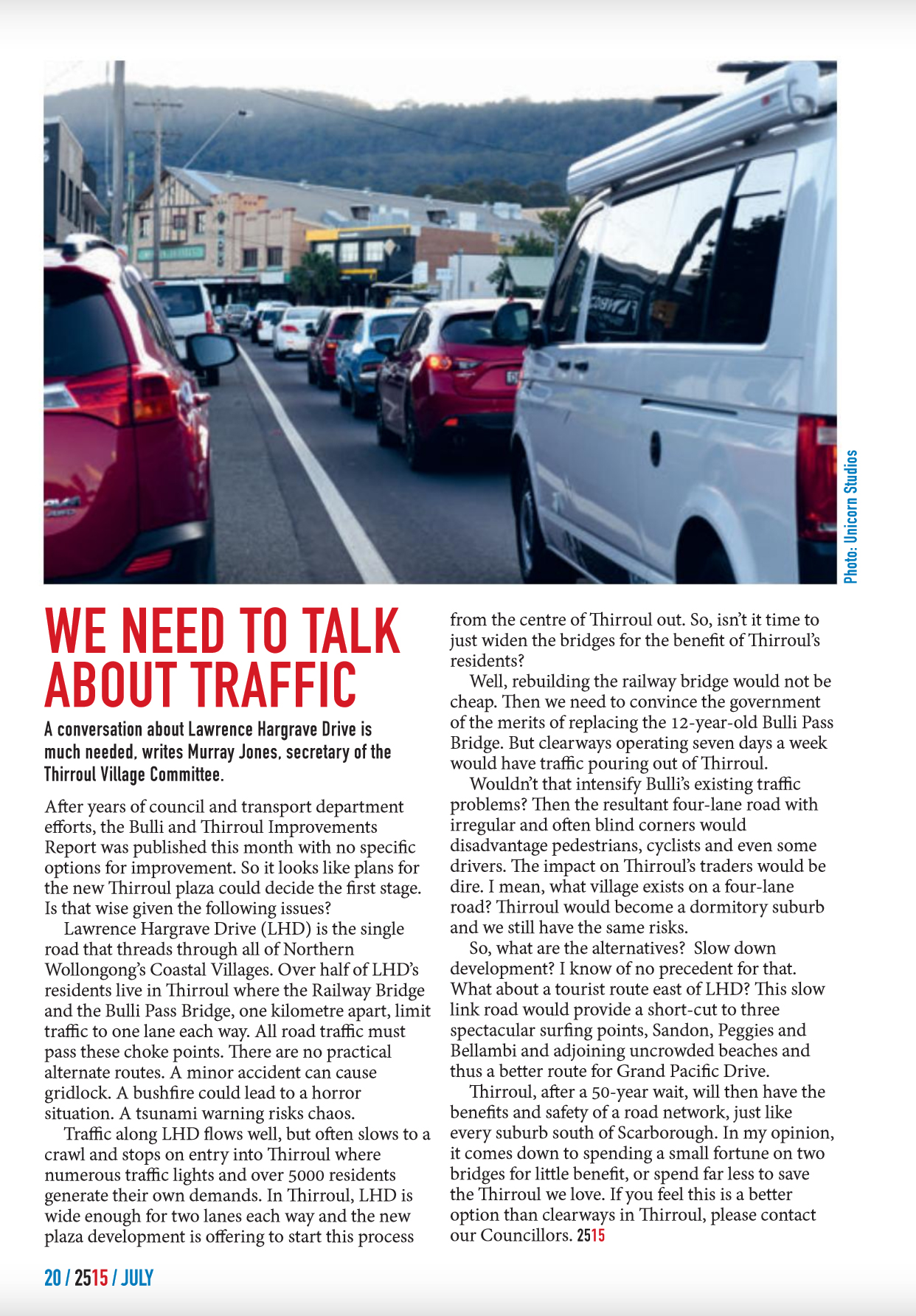 JUL 2020 2515 Coast News We need to talk about traffic